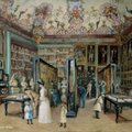 此圖源於1875至1890年間所作一系列水彩畫之一，描寫十六世紀下半葉費迪南二世在茵斯布魯克的安布拉斯宮展覽廳。陳列室的裝潢為巴洛克式風格，牆壁懸掛著十三到十六世紀哈布斯堡家族成員的畫像，它們多出自名畫家之手。

