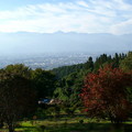 由旅館房間就可展望整個松本平原以及北阿爾卑斯連峰