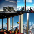 旋轉餐廳位處於3500m的高度，因此擁有最開闊的視野，天氣晴朗時，你無需變動座位就可看到主要的阿拉靈山(Allalinhorn)、以及許多阿爾卑斯山系的高山與冰河