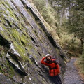 大峭壁(3160m)在距排雲山莊約1.8公里處，其構成的岩層為板岩夾變質砂岩，由大峭壁上尚滯留海生物化石及波紋狀痕跡，即是台灣經歐亞大陸板塊及菲律賓板塊互相擠壓自海中隆起最好的證明
