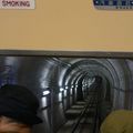 黑部水庫軌道式的纜車隧道