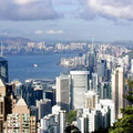 由太平山頂峰景餐廳俯視，香港美景確實有其特色。
