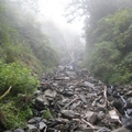 雨後，山谷裡積滿落石