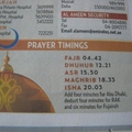 穆斯林在日出前到日落後，每天有五次的祈禱時間