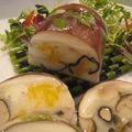 這是用「生鮮香菇」巧妙運作的佳餚，極有質感，且富巧思，令人嘆賞