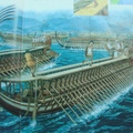 羅馬橈槳船在海上大戰的情形