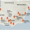 bushfire 森林大火時的大火點
