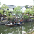 倉敷美觀地區的溪水遊船與楊柳