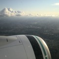 飛機上俯瞰美國西雅圖綠意盎然的春景
