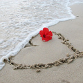 love letter on the sand