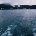 宜宜&菁菁到北海道當觀光客 - 遊洞爺湖的觀光遊艇所濺起的水花