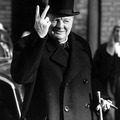 Photographic Print of Winston Churchill making his famous V for Victory sign, 1942 from Heritage-Images