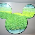 香港迪士尼專列的米老鼠造型車窗