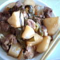20110206滷梅花肉+白蘿蔔.我和咪把白菜頭吃光了.ya!好好吃
