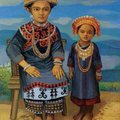 台灣已故畫家顏水龍所描繪的「排灣族母女」