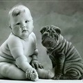 嬰兒與狗
