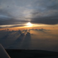 機上看雲海及夕陽