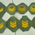 軍屋軍用品店-舊式肩章-軍綠-士官領章