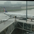 回家囉~回台灣當天浦東機場下起大雨,飛機延誤了一小時