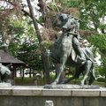 武田信玄與上杉謙信川中島古戰場的紀念像