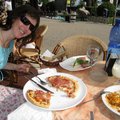 Enjoying pizza and lasagne in Civitavecchia