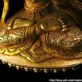 藏傳佛教文物：藏銀（白銅）鎏金持劍文殊普薩-5