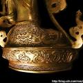藏傳佛教文物：藏銀（白銅）鎏金持劍文殊普薩-6