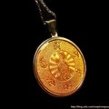 喇嬤的收藏：999純金大明咒觀音藏銀包框項鍊-2