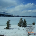 雪地中的黃石湖