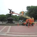 中央公園畢士達噴泉廣場正在清洗2