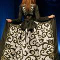 A model displays an embroidered traditional creation by Turkish designers during the 'Made in Turkey' exhibition in Dubai June 6, 2005. The event showcased latest fashion collections and accessories by various Turkish designers. REUTERS/Anwar Mirza