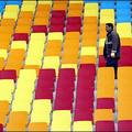 Checing out the stands : A worker walks in the stands of the Istanbul Speed Park running track on the outskirts of Istanbul. (AFP/Cem Turkel)