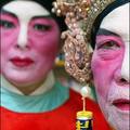 Cantonese Opera : Cantonese opera performers sporting traditional costumes and make-up in Hong Kong. (AFP/Samantha Sin)