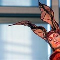 An artist dresses as a character during a preview of 'Quidam' by the Cirque Du Soleil in Hong Kong on Thursday, July 28, 2005. The show will start in the territory on Nov. 3, 2005. (AP Photo/Kin Cheung)