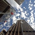 The Qwest building in Denver houses the company's headquarters, Monday, Aug. 1, 2005. , that its second-quarter loss narrowed to $164 million as revenue edged up and operating income grew. (AP Photo/Jack Dempsey)