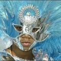 A child participates at the Notting Hill Carnival. Up to two million revellers were expected at this weekend's carnival as the Caribbean spectacular kicked off in style.(AFP/Geoff Caddick)