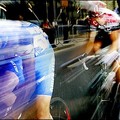 Cyclists compete in the final leg of The Tour of Britain, the popular road cycling event which made its return in 2004 after a five-year hiatus, in London. (AFP/Geoff Caddick)