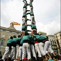 in Barcelona's Saint Jaume Square during the traditional event performed every September to honour Barcelona's patron saint La Merce. (AFP/Cesar Rangel)