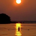  during sunset in the central Indian city of Bhopal September 28, 2005. REUTERS/Raj Patidar