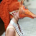 A model presents a creation by Russian designer Alena Akmhadullina during the Spring/Summer 2006 shows in Paris. (AFP/Pierre Verdy)