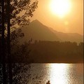  : A fisherman takes a break and enjoys the evening sun at the Hopfensee lake in Hopfen am See, southern Germany. (AFP/DDP/Johannes Simon)