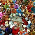 Married Hindu woman observe a one-day fast during the festival and offer prayers for the well-being of their husbands. The fast begins before sunrise and ends in the evening after worshiping the moon. REUTERS/Ajay Verma