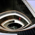 A visitor walks down the staircase at the Museum of Contemporary Art in Chicago. (AFP/Jeff Haynes)