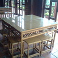 茶葉推廣中心裡古色古香的桌椅