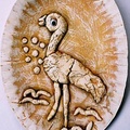 動物浮雕～白鷺鷥〈紙盤粘土〉