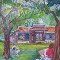 印象點描，林家花園繪畫比賽佳作- 胡祁晏