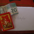 八十餘歲客戶送的紅包及生日賀卡