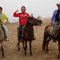 內蒙古.沙湖..騎馬帶兩馬師傅..沙漠飆馬.看大型沙雕....