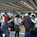 亂成一團的香港機場