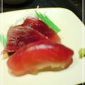 這是鮪魚壽司和生魚片看起來好透丫真漂亮